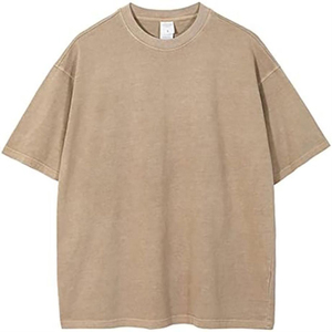 T-shirt Oversize Style Unique Coupe Décontractée Effet Délavé 100% Coton Col Rond Vintage Manches Courtes Logo Avant Streetwear Décontracté - Product Image 2