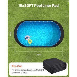 Tappetino Ovale Extra Spesso 15 x 30 piedi per Piscina, di Alta Qualità, per Piscine Fuori Terra, Previene Forature, per Uso Familiare, Riciclabile - Product Image 5
