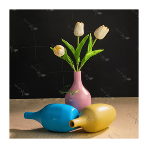 New Arrival Handcrafted Natural <b>Lacquer</b> Bamboo Vase Colorful Home Decorative Modern Coiled Design Sustainable Customizable - Product Image 4
