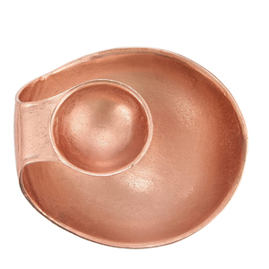 Bol de service à chips et trempettes en laiton or rose à 2 niveaux, pour snacks, bonbons et salades, centre de table décoratif - Product Image 3