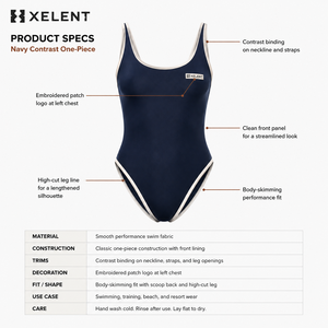 OEM Women's One Piece Swimsuit Scoop Neck High Cut <b>Slim</b> Fit Sleeveless Contrast Binding Custom Logo Swimwear Sialkot - Product Image 5