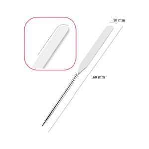 Stainless Steel Cosmetic Spatula Pointed Flat Tip Foundation Mixing Rod Professional <b>Makeup</b> Blending <b>Tool</b> Instrument - Product Image 3