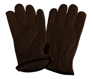 Gants de sécurité industriels haut de gamme pour hommes en cuir de chèvre grainé, antistatiques, respirants, durables, entièrement doublés en polaire, avec serrage élastique - Product Image 5