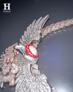 Collier pendentif aigle hip-hop de luxe, or 14K/18K, diamant de laboratoire/naturel, fournisseur de bijoux en gros - Product Image 4