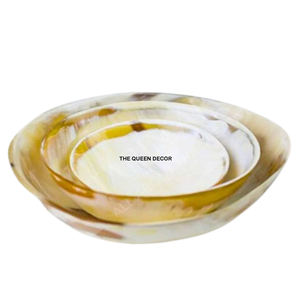 Bol en céramique de qualité européenne, couleur noire, style corne, ovale, artisanal, pour service - Product Image 4