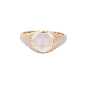 เครื่องประดับปรับธรรมชาติกึ่งมีค่ารอบมูนสโตนแหวน14K สีเหลืองทองผู้ชายแหวนแฮนด์เมดขายส่งผลิตภัณฑ์สำหรับผู้ชาย - Product Image 2