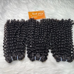 Cheveux vietnamiens de qualité supérieure, grade 12A, boucles d'eau, afro ondulé, boucles françaises, brillants, doux, double trame, assortis - Product Image 6