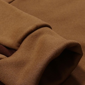 Sweat-shirt à capuche pour homme, coupe ample, manches raglan, couleur unie, avec poche, décontracté, pour l'hiver, en polaire tricotée, polyester, long, brodé - Product Image 5