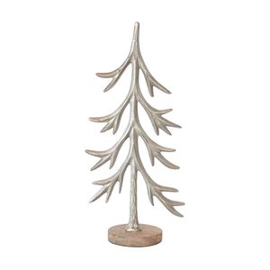 Escultura de Árbol Metálica Moderna al por Mayor, Decoración de Mesa, Figura de Pino Plateada Hecha a Mano, Adorno de Lujo para Interiores de Hogar y Oficina - Product Image 1