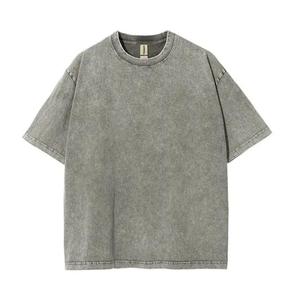 Custom Logo <b>Tshirt</b> Streetwear Graphic Men's Printed Tees Plus Size Acid Wash T-Shirt Vintage Oversized Washed T Shirt for Men - Product Image 4