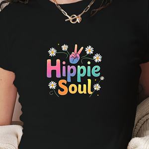 Camiseta Corta de Mujer Estilo Y2K, Corte Ajustado, Cuello Redondo, Spandex/Poliéster, Estampado Arcoíris en Tejido de Punto - Product Image 2