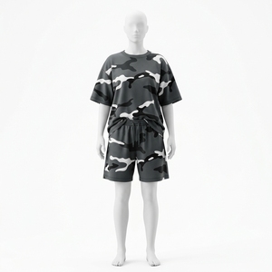Premium Co Ord T Shirt Shorts <b>Set</b> Custom Private Label Clothing Factory - Product Image 1