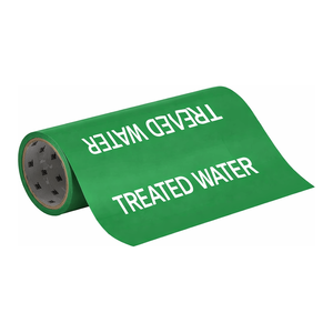 เครื่องหมายท่อแบบม้วนได้สำหรับท่อในร่มและกลางแจ้งโดย Brady Treated Water - Product Image 3