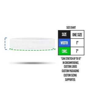 Bandeau de sport en coton blanc antidérapant de 4,5 cm de large, imprimé par transfert thermique, ajustement universel pour l'exercice et le fitness - Product Image 3