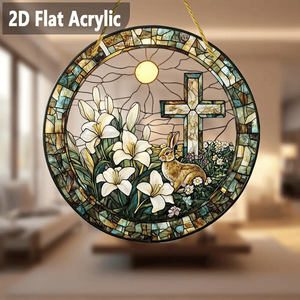 CIFbuy Acchiappasole Coniglietto Pasquale da Appendere alla Finestra, Decorazione Bohémien in Acrilico per Portico, Regalo TikTok per Servizio Ritiro Temu - Product Image 4