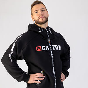 Sudadera con capucha para hombre de material súper pesado de 500 gsm, estilo urbano, con serigrafía y efecto desgastado, color blanco. - Product Image 4