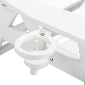 Lettino Prendisole Regolabile in HDPE Bianco 195*75.5*33cm con Funzioni Comfort - Product Image 2