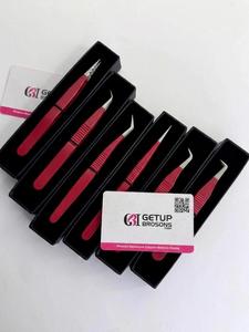 Pince à épiler professionnelle GETUP BROSONS IMPEX en acier inoxydable durable, anti-magnétique, anti-statique, à pointe lisse de 10 mm - Product Image 5