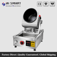 Machine de cuisson automatique à wok à haute température, conception de bureau personnalisable, contrôle du volume d'air, équipement de cuisine commercial intelligent