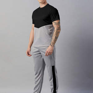 Conjunto Deportivo para Hombre, Negro y Gris, Corte Ajustado, Transpirable, Ecológico, para Entrenamiento, Jogging, Gimnasio, Running, Fitness - Product Image 3