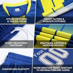 Maillot et short de football personnalisés avec nom, numéro d'équipe et logo - Product Image 5