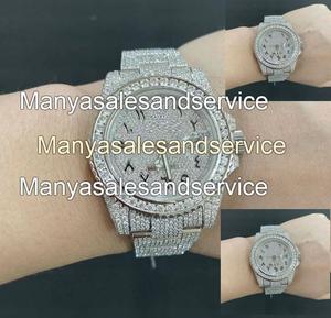 Montre en Moissanite Glacée Style Hip Hop de Luxe en Acier Inoxydable Verre Résistant à l'Eau 10 Bar avec Fermoir Bracelet pour Homme VSS1 - Product Image 2