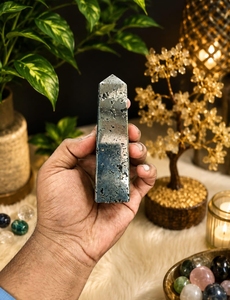 Vente en gros de pierres de guérison en pyrite polie de haute qualité, en forme de crayon, avec thème lettres, pour la décoration intérieure - Product Image 2