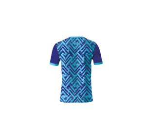 เสื้อยืดเจอร์ซีย์ลายทางพิมพ์ลายด้านหน้าแบบสั่งทำขายส่ง โพลีเอสเตอร์ 100% น้ำหนักเบา ระบายอากาศได้ดี เป็นมิตรกับสิ่งแวดล้อม แห้งเร็ว แขนสั้น - Product Image 3