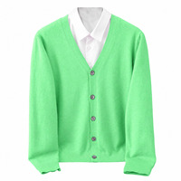 Cardigan Homme Personnalisé Col V Décontracté Tricoté Ample – Nouveau Design Personnalisé Haute Qualité Multicolore