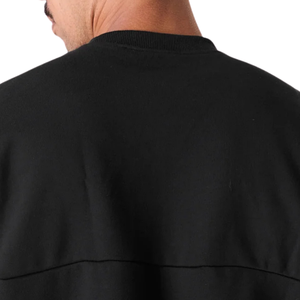 Sudadera Negra de Cuello Redondo para Hombre, Mezcla de Algodón, Manga Larga, Estilo Casual, para Gimnasio y Entrenamiento, Suministro al por Mayor OEM - Product Image 5