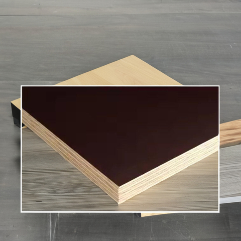 12/18/21mm Black Film Faced Plywood Reusable Rubber Core E1 Melamine Glue 10 Times For Construction Furniture
