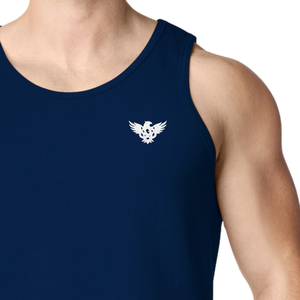 <b>Mens</b> Sleeveless Tank Top <b>Gym</b> Workout Training Running Casual 100% Cotton Soft Breathable Athletic Summer Logo Front <b>Vest</b> - Product Image 3