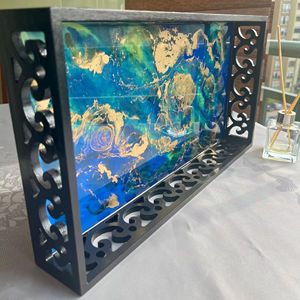 Bandeja de madera impresa para manualidades, costura y organización de abalorios, ideal para sala de hobby, también como plato de servicio, venta al por mayor - Product Image 1