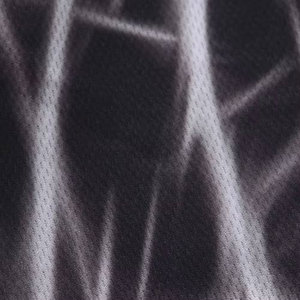 Camiseta de Manga Corta, Negra y Blanca, con Estampado Abstracto, Cuello Redondo, Corte Ajustado, Secado Rápido, Deportiva, de Poliéster Tejido, con Estampado por Sublimación - Product Image 3