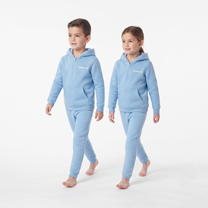 Conjunto Deportivo Informal de Alta Calidad para Niños, Sudadera con Capucha y Media Cremallera, Pantalones, Unisex - Product Image 3