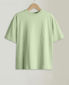 Minimalist Mens Oversized T Shirt Clean <b>Aesthetic</b> Drop Shoulder Baggy Fit Tee High Quality Cotton Blank <b>Top</b> - Product Image 2