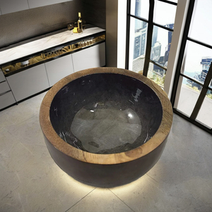 Vajilla de Madera para Bodas de Varios Tamaños, Tazón Pequeño y Grande para Comida, Tazones de Resina de Madera Personalizables, Vajilla de Madera, Tazón para Servir Comida con Acabado en Madera - Product Image 1