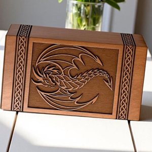 Eco Wooden Urn for Water Burial Ceremonies Artistic Wooden Cremation Urn with Hand Painting by AYAANS - Product Image 5