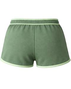 Pantalones Cortos Deportivos Casuales de Verano para Mujer, Personalizados, Color Verde Salvia con Contraste Verde Claro, de Algodón y Felpa, Cintura Elástica - Product Image 2