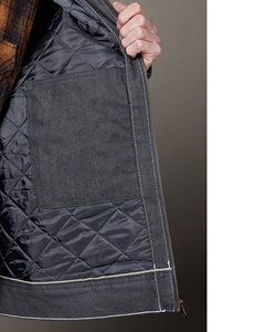 Veste de travail universitaire en toile pour homme, respirante, imperméable, hiver, style baseball, avec logo frontal - Product Image 4