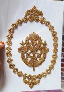 <b>Real</b> Work Canvas Triangle <b>Flower</b> Neck Patch Embroidered Beads Sew-On Garments Hats Gifts Home Textiles Kushang Textile - Product Image 5