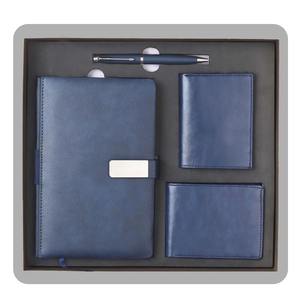 Ensemble Cadeau de Bureau en Cuir Gaufré avec Logo Personnalisé, Stylo, Porte-clés et Porte-cartes – Cadeau Promotionnel d'Entreprise en Gros à Vendre - Product Image 1