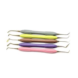 Ensemble d'instruments de restauration dentaire en composite LM, 5 pièces, poignées en silicone, outils dentaires de haute qualité pour les procédures de restauration - Product Image 3