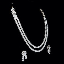 Ensemble de collier de mariée en diamant cultivé en laboratoire : bijoux indiens en or 14 carats - Product Image 5