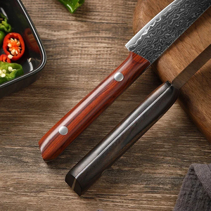 Cuchillo de Acero de Damasco para Frutas, Cuchillo de Cocina para Carne, Cuchillo para Pelar, Cuchillo para Filetes, Herramienta de Corte Afilada para Carne y Verduras - Product Image 1