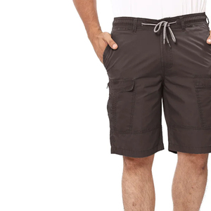 Shorts Bermuda pour hommes, couleur unie, taille élastique, vêtements décontractés, séchage rapide, tissu Oxford, design avec poches - Product Image 5