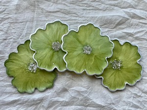 Stylish Trending Eco-Friendly Resin <b>Coaster</b> Set <b>Gold</b> Foil Handmade Fruit Fairy Designs Food Home Decor Gift - Product Image 4