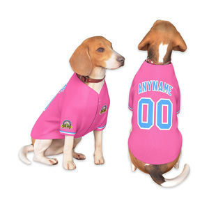Custom Children's Unisex Pet <b>Dog</b> Baseball Jersey Summer Eco-Friendly Quick Dry Breathable Sleeveless Polyester Mesh Front Name - Product Image 5