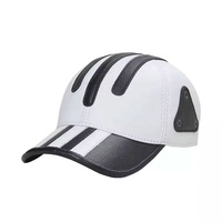 Casquette de baseball classique brillante en denim imperméable à 7 panneaux, couleurs personnalisées, toucher cuir, ajustée, unisexe, 100 % coton, style sportif, modèle standard