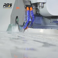 Sierra de Puente CNC de 5+1 Ejes con Cambio Automático de Herramientas 360 °   Máquina de Corte de Piedra Giratoria para Recortes de Fregaderos y Encimeras